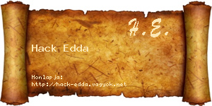 Hack Edda névjegykártya